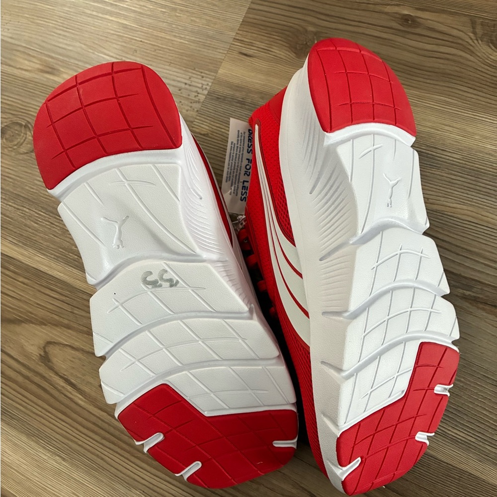 Puma Kids Red and White Sneakers - Picture 4 of 4